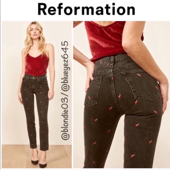 reformation heart jeans